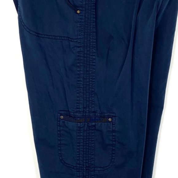 CHICO'S Adjustable Leg Blue Utility Pants - Size 2/Large - Picture 7 of 8